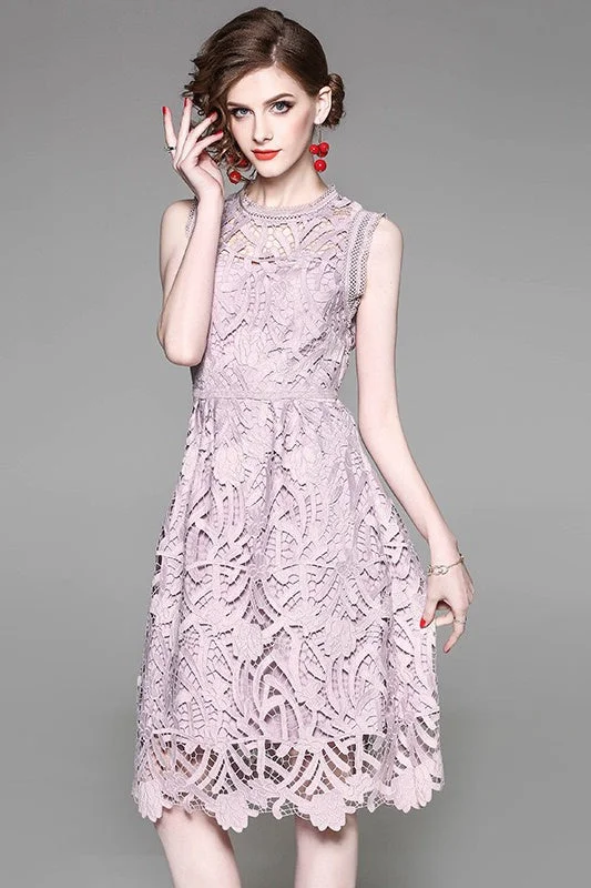 Bow-Tie DressElegant Lace Midi Dress