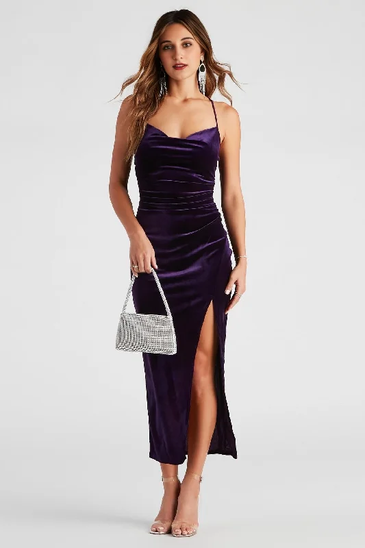 Bridesmaid DressKerry Formal Velvet Midi Dress