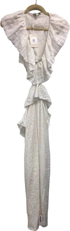 women's ruffle dressesPretty Lavish White Ruffled Maxi Dress UK XS