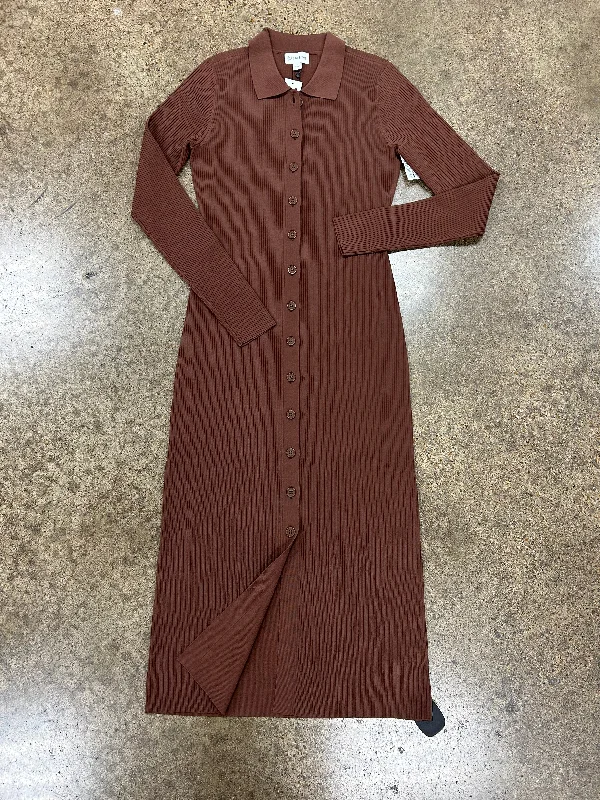 Jersey DressDress Casual Maxi By Clothes Mentor In Brown, Size: S