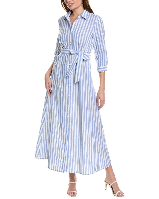 Ruffled Hem DressIPPONELLI  Striped Maxi Shirtdress