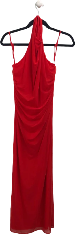 women's wrinkle-resistant dressesSIR Red Jacques mesh maxi dress UK XS