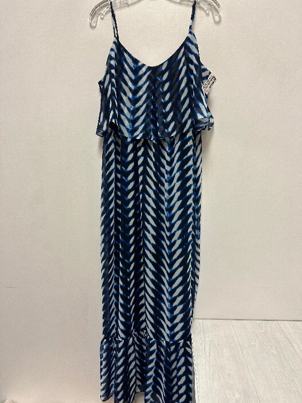 women's striped dressesDress Casual Maxi By Maggy London In Blue, Size: Xl