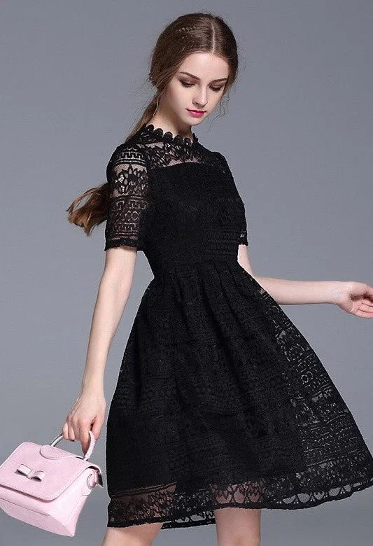 Floral DressAll-Over Lace Midi Dress