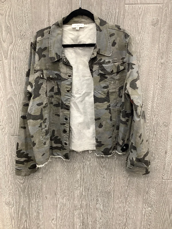 women's coats with beadwork accentsJacket Other By Umgee In Camouflage Print, Size: 1x