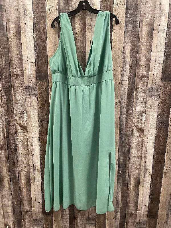 women's checkered dressesDress Casual Maxi By Shein In Green, Size: 2x