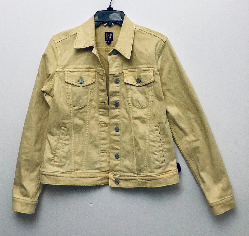 women's coats in bold colorsJacket Denim By Gap In Yellow, Size: S