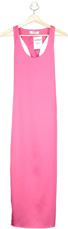 women's pear-shaped body dresses4th & Reckless Pink Maxi Dress Petite UK 6