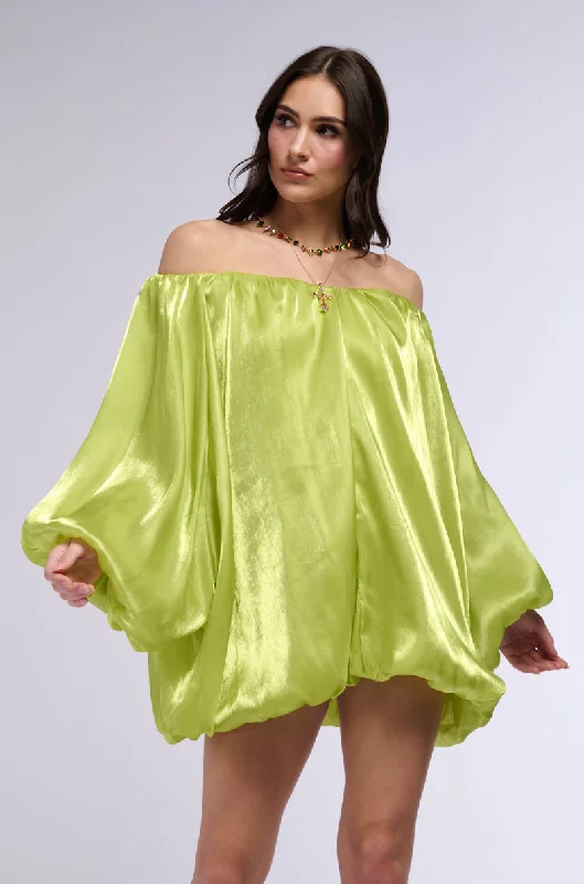 women's casual dressesRENEE OVERSIZED SATIN MINI DRESS