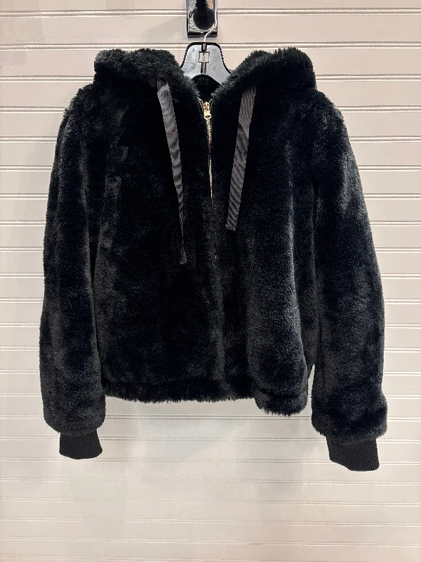 women's coats with fur collarsJacket Faux Fur & Sherpa By Forever 21 In Black, Size: S