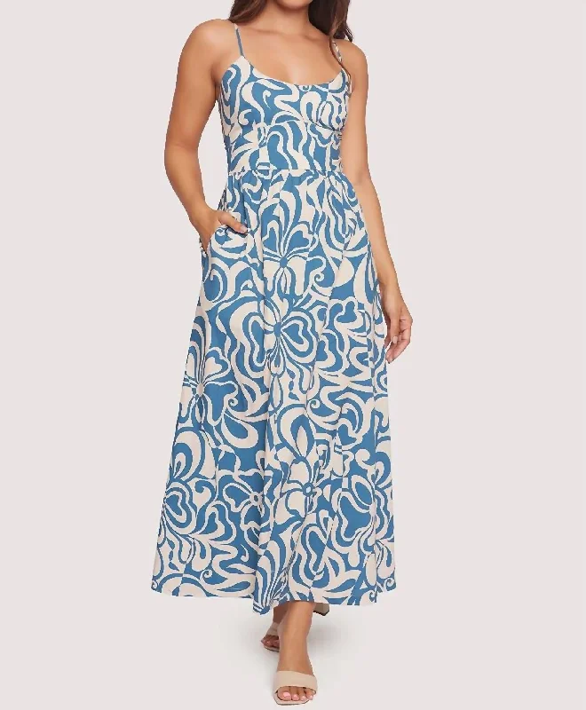 women's mini dressesMilos Cove Maxi Dress In Blue/white Floral