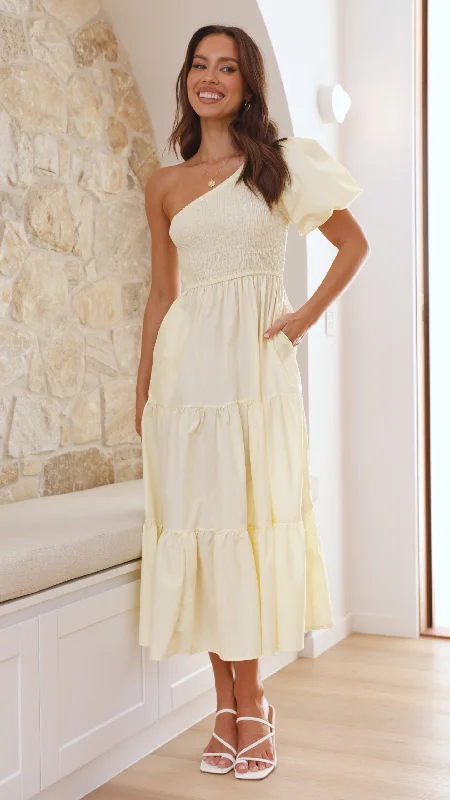 Satin DressFrankie Maxi Dress - Yellow