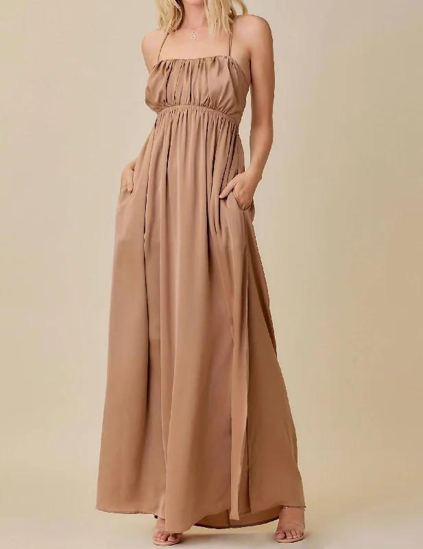 women's cocktail dressesThe Wait Is Over Maxi Dress In Latte