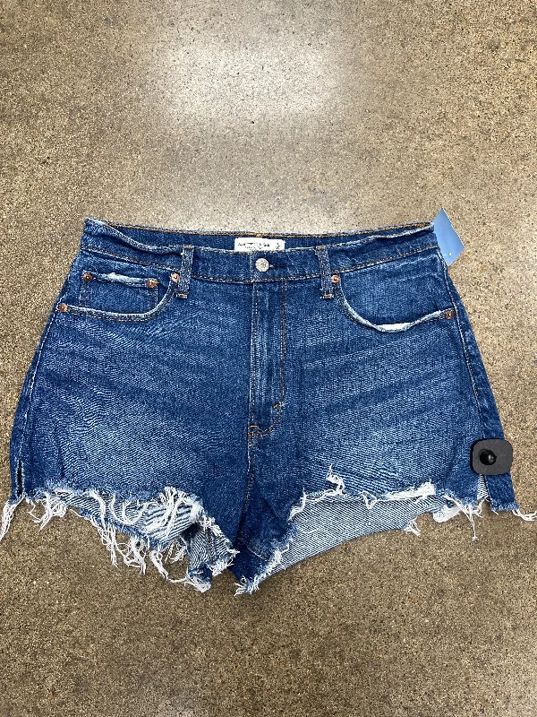 women's fall shortsShorts By Abercrombie And Fitch In Blue Denim, Size:10