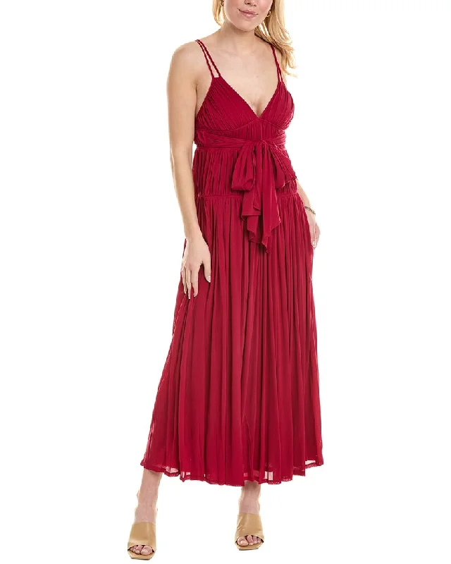 Bell-Sleeve DressRebecca Taylor Ruched Maxi Dress