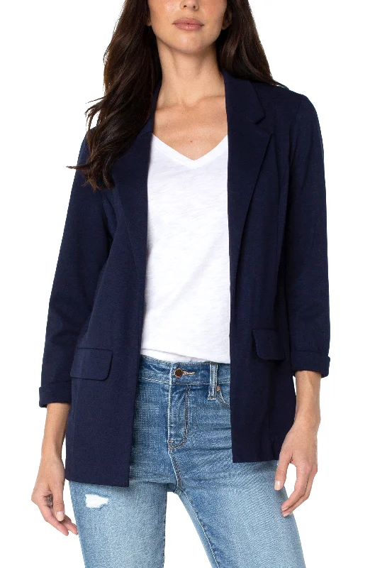 women's casual denim shortsBOYFRIEND BLAZER WITH PRINCESS DARTS