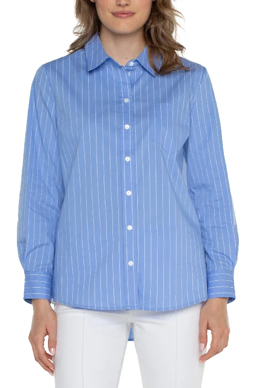 women's cotton shortsCLASSIC BUTTON FRONT POPLIN SHIRT