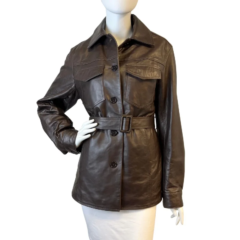 women's bow dressesDries Van Noten Leather Jacket