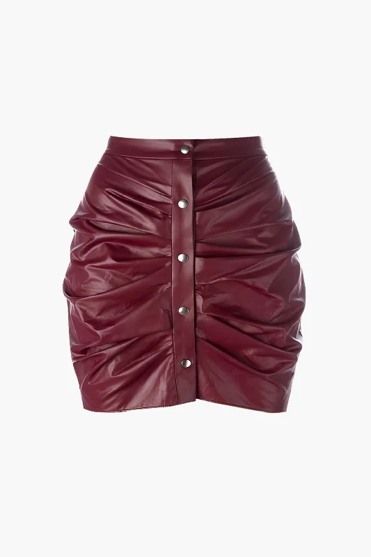 Glamour DressFaux Leather Ruched Skirt