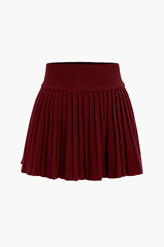 women's evening dressesBasic Knit Pleated Skirt