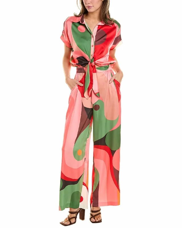 women's jumpsuits for date nightsBrenner Jumpsuit In Retro Multi Geo