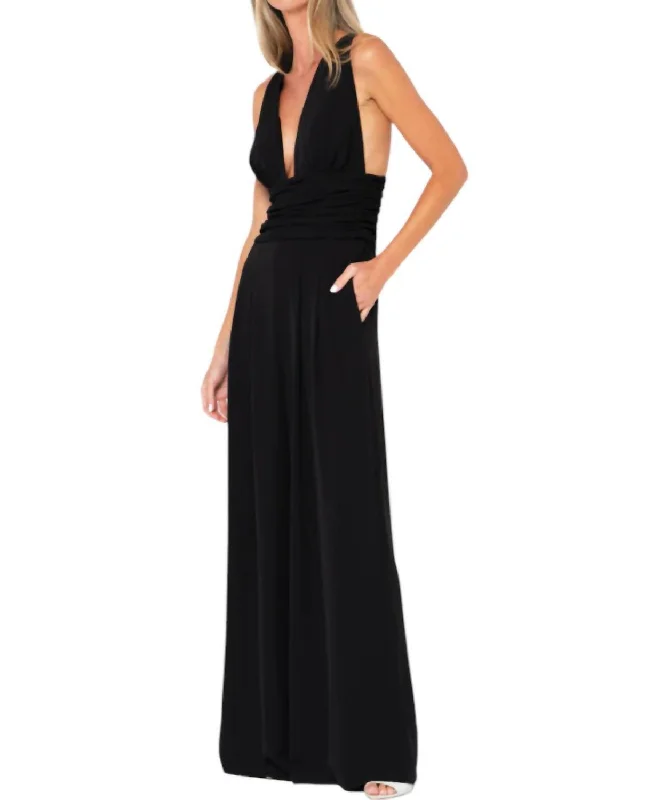 women's jumpsuits for wrinkle-resistant materialsBrooke Jumpsuit In Black