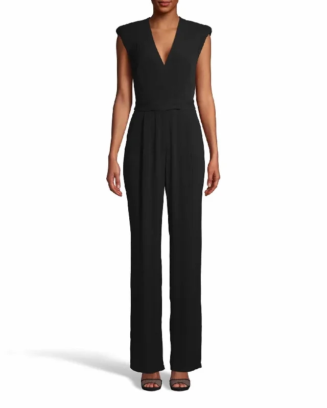 women's jumpsuits for effortless eleganceCrepe Jumpsuit In Black