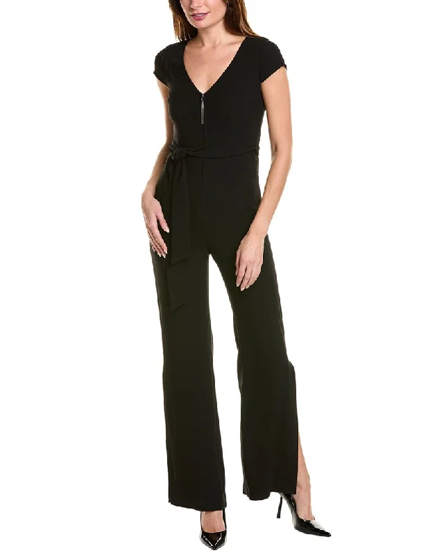 women's jumpsuits for fallElie Tahari Front Zip Jumpsuit