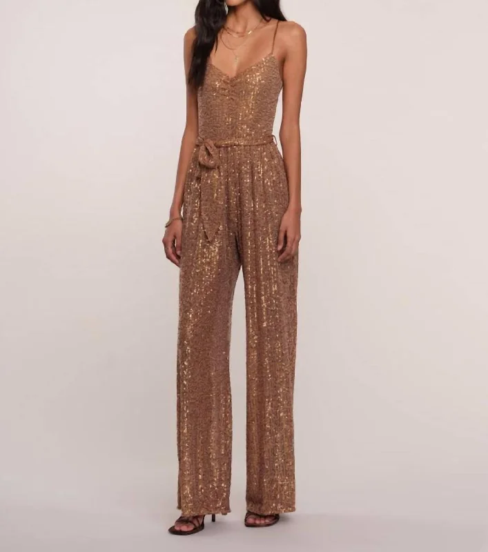 women's dressy jumpsuitsEmet Jumpsuit In Bronze