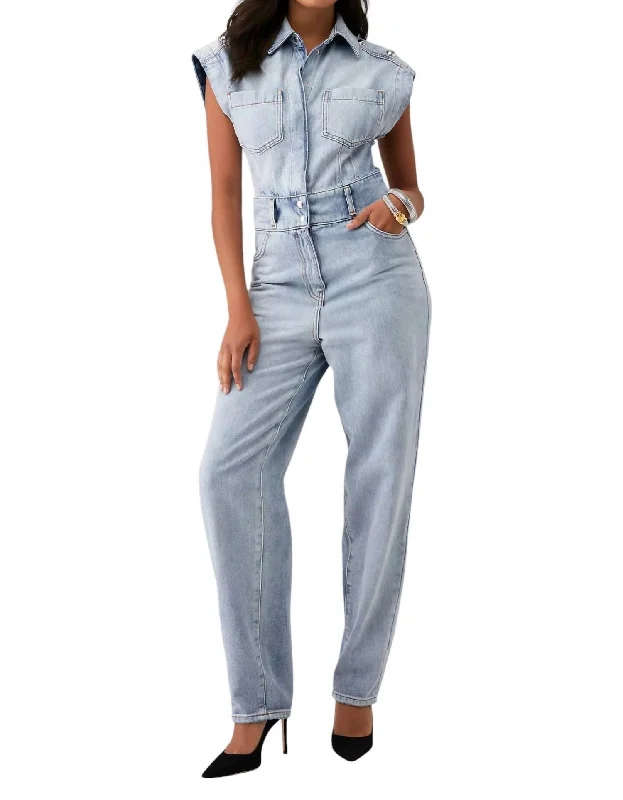 women's loose-fit jumpsuitsFirat Jumpsuit In Blue Washed