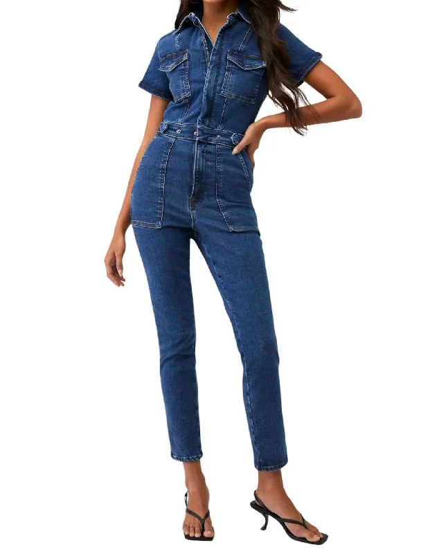 women's jumpsuits for curve-hugging stylesFit For Success Jumpsuit In Indigo594