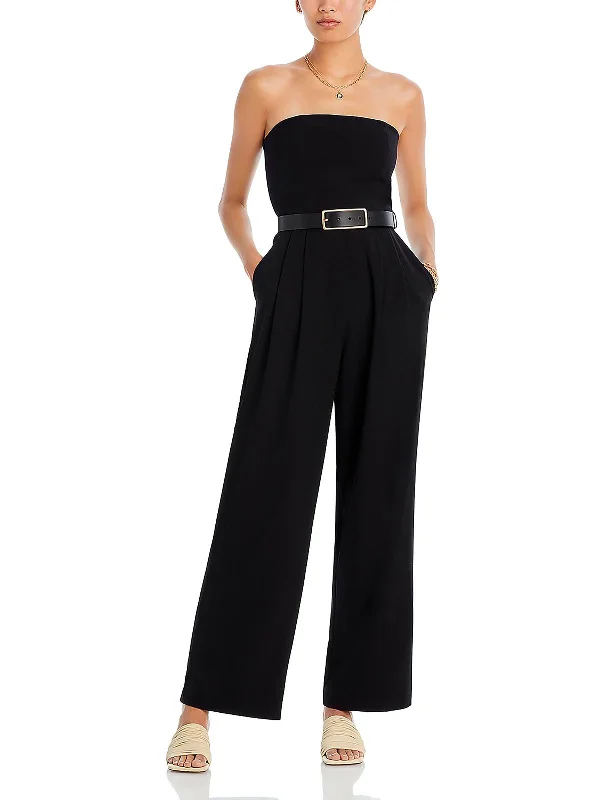 women's jumpsuits for date nightsLexie Womens Strapless Wide Leg Jumpsuit