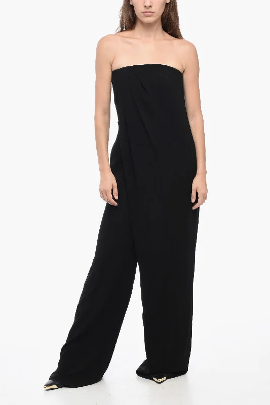 women's jumpsuits for casual gatheringsMax Mara Off-Shoulder BELLA Jumpsuit with Satin Side Bands