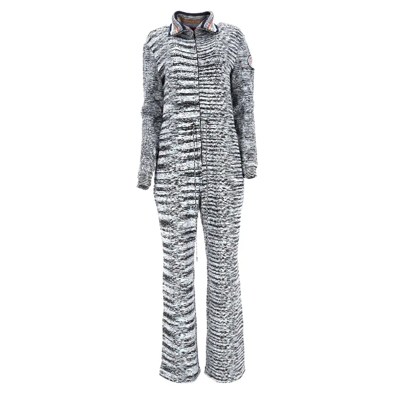 women's jumpsuits for yogaMissoni Space-Dye Collared Jumpsuit in Multicolor Wool