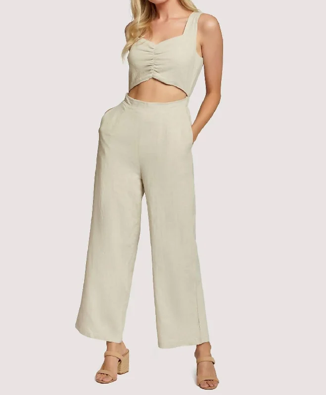 women's chic jumpsuitsPaducah Jumpsuit In Oatmeal