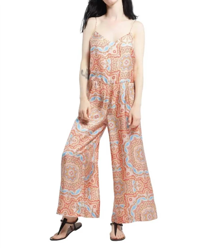 women's jumpsuits with halter necksPaulette Jumpsuit In Mix Delhi Pastel