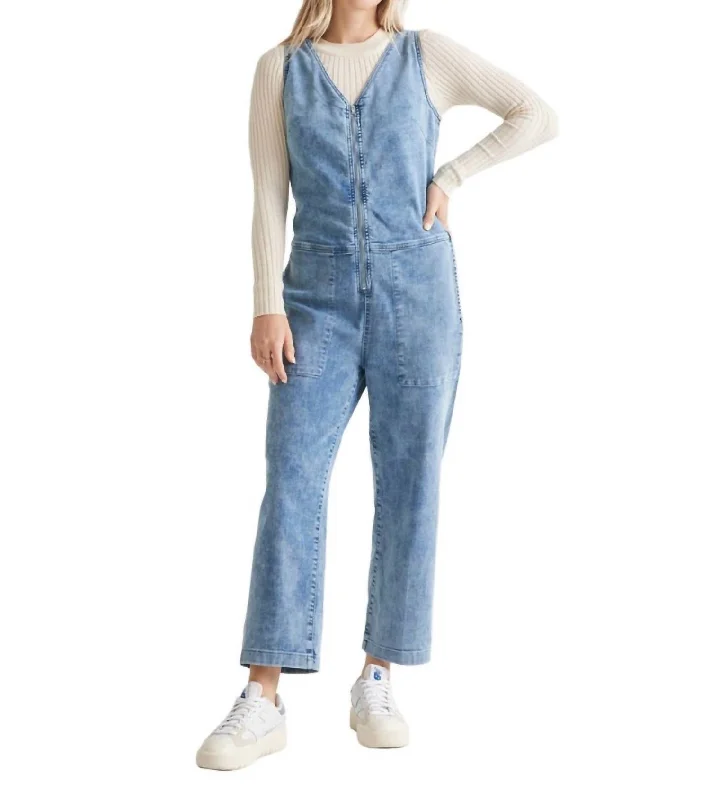 women's jumpsuits for dancingPerformance Denim Jumpsuit In Light Stone