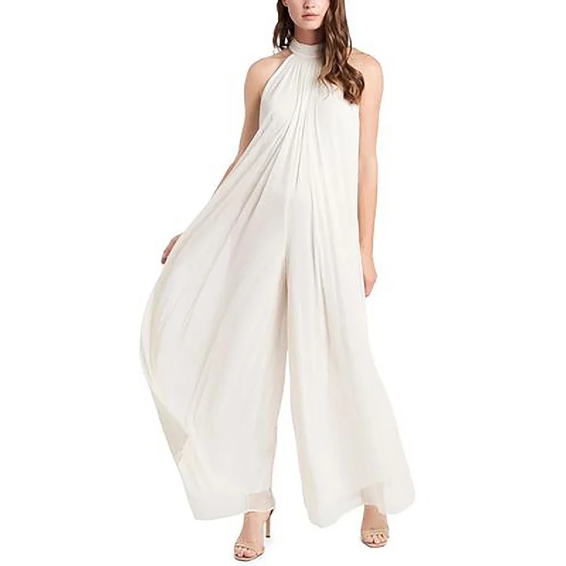 women's jumpsuits with long sleevesPetites Womens Chiffon Glitter Jumpsuit