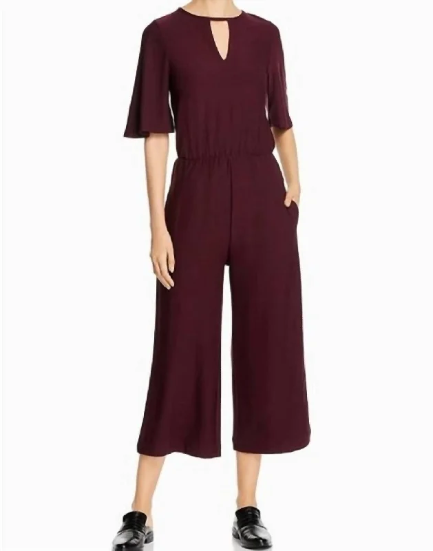 women's jumpsuits with pastel huesPippa Jumpsuit In Burgundy