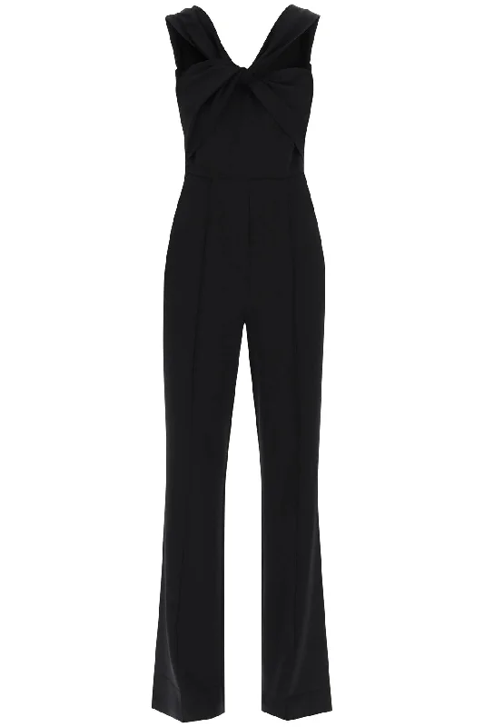 women's jumpsuits with belt loopsRoland Mouret Women's Jumpsuit With Twisted Neckline