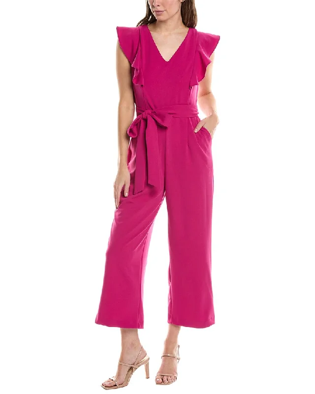 women's jumpsuits with cinched waistsTahari ASL Scuba Crepe Jumpsuit