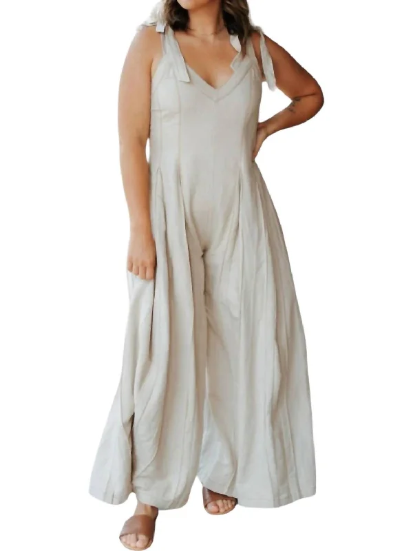 women's vintage jumpsuitsWide Leg Jumpsuit In Gray