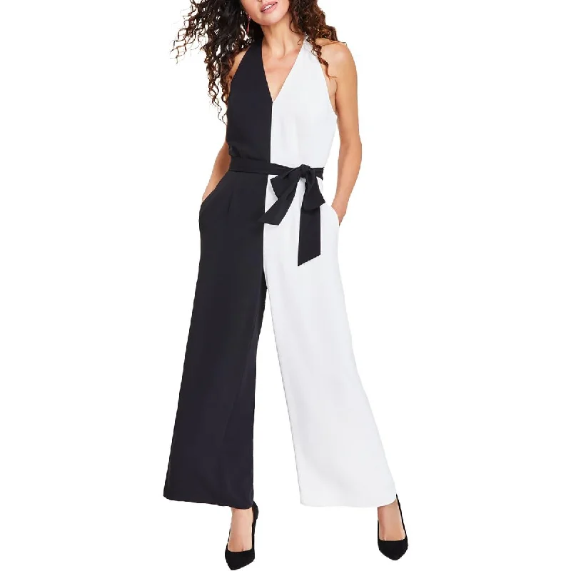 women's jumpsuits for loungingWomens Belted One Shoulder Jumpsuit