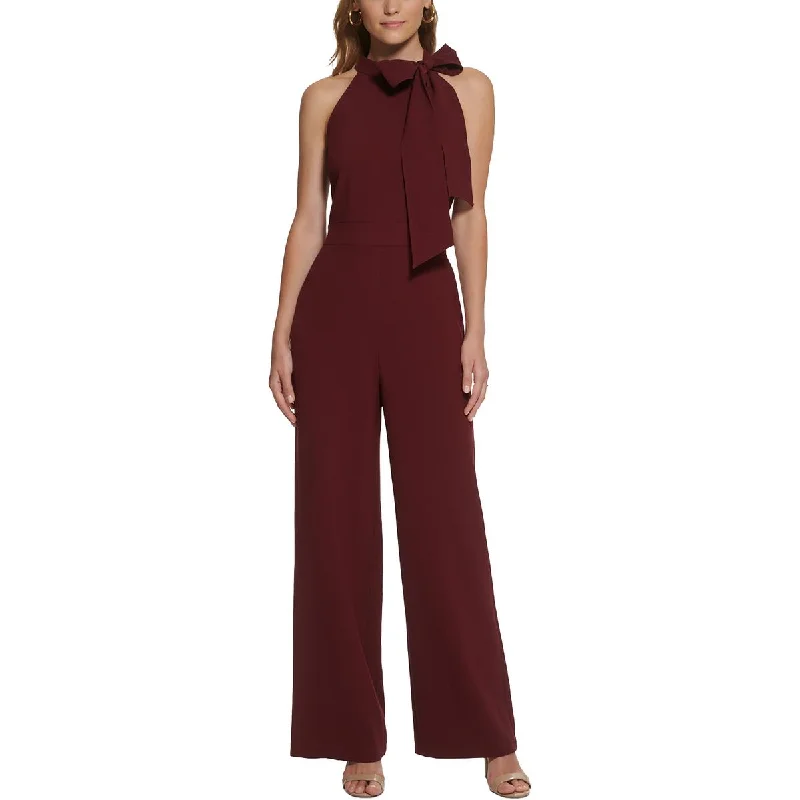 women's jumpsuits for high-performance fabricsWomens Crepe Bow Jumpsuit