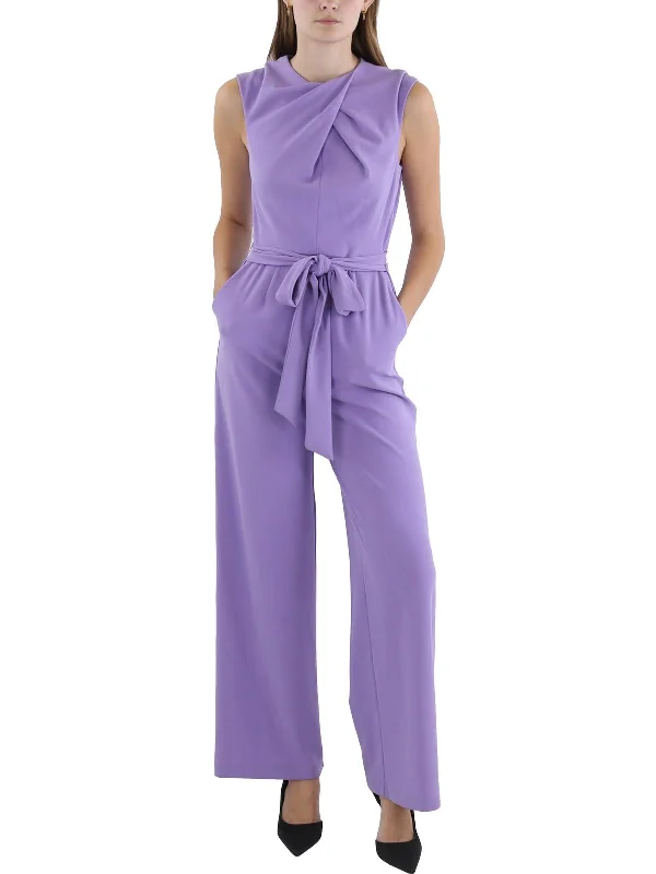 women's jumpsuits for effortless eleganceWomens Cross Neck Wide Leg Jumpsuit