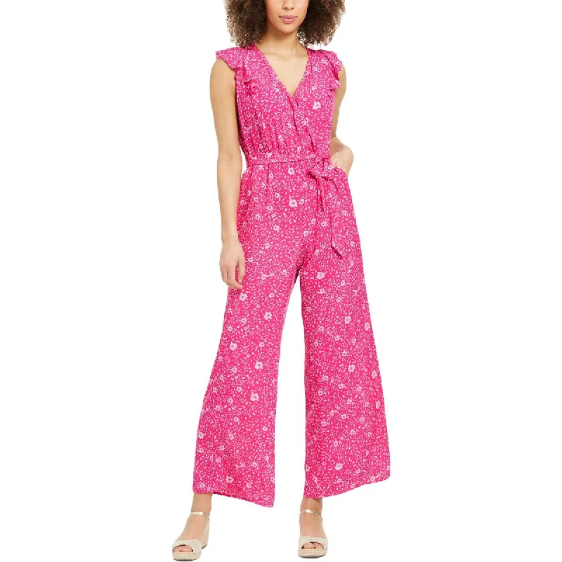 women's formal jumpsuitsWomens Floral Ruffled Jumpsuit