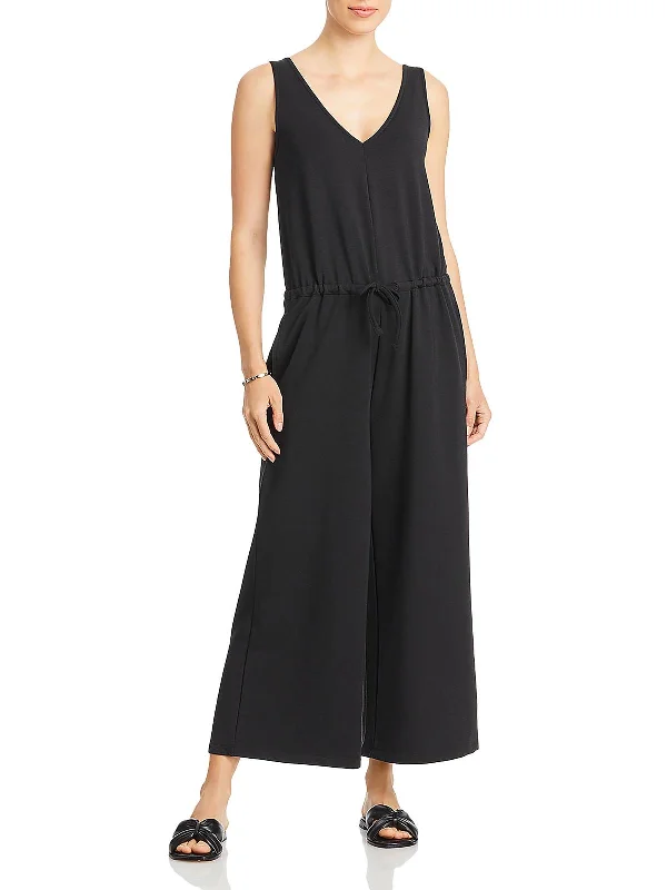 women's jumpsuits with belt loopsWomens V Neck Sleeveless Jumpsuit