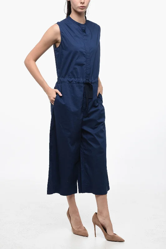 women's jumpsuits for apple-shaped bodiesWoolrich Popelin Cotton Jumpsuit with Belt