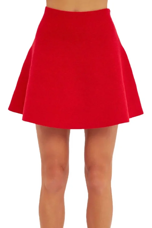 women's bodycon mini skirtsKatherine Skirt In Red