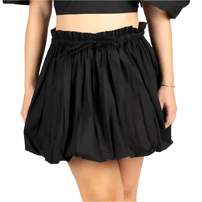 women's luxury lace skirtsKayla Poplin Skirt In Black